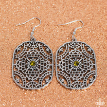 Load image into Gallery viewer, Greco-Roman Romance Green Earrings