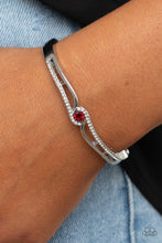 Load image into Gallery viewer, Top-Shelf Shimmer Red Hinged Bracelet