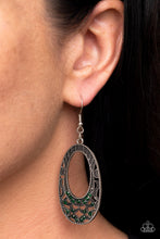 Load image into Gallery viewer, Colorfully Moon Child Green Earrings