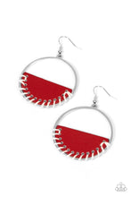 Load image into Gallery viewer, Lavishly Laid Back Red Earrings