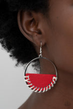 Load image into Gallery viewer, Lavishly Laid Back Red Earrings