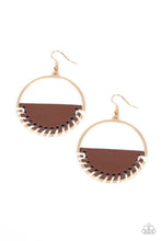 Load image into Gallery viewer, Lavishly Laid Back Brown Earrings