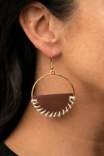 Load image into Gallery viewer, Lavishly Laid Back Brown Earrings