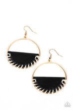 Load image into Gallery viewer, Lavishly Laid Back Black Earrings