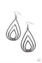 Load image into Gallery viewer, Tastefully Twisty Black Earrings