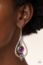 Load image into Gallery viewer, Ethereal Emblem Purple Earrings