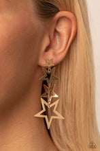 Load image into Gallery viewer, Superstar Crescendo Gold Post Earrings