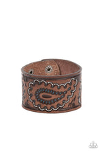 Load image into Gallery viewer, Paisley Pioneer Blue Snap Bracelet