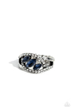 Load image into Gallery viewer, Stiletto Sparkle Blue Skinny Band Ring