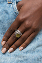Load image into Gallery viewer, Cat’s Eye Candy Green Skinny Band Ring