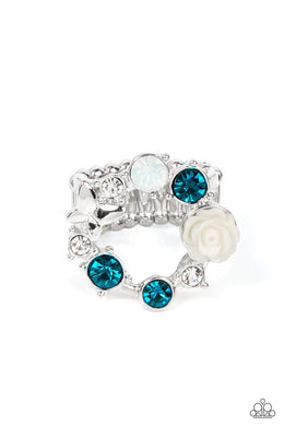 Butterfly Bustle Blue Ring