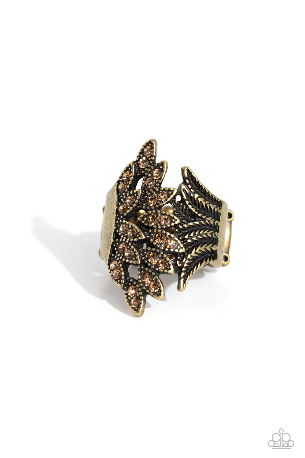 Fearlessly Feathered Brass Ring