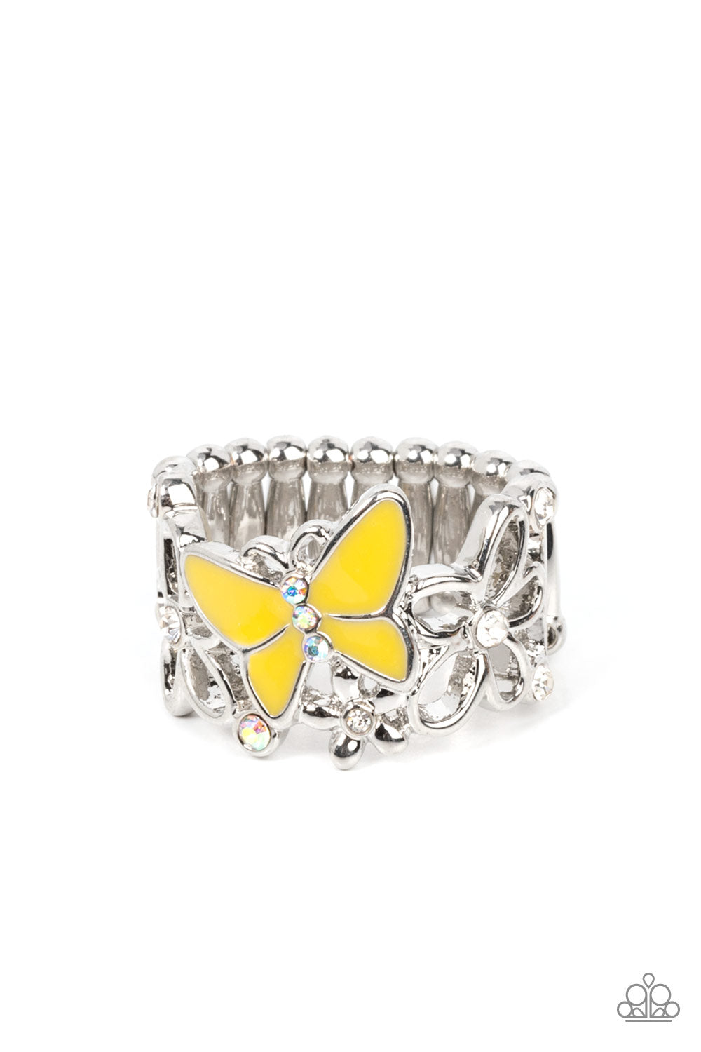 All FLUTTERED Up Yellow Ring