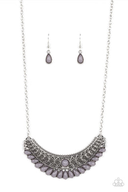 Abundantly Aztec Silver Necklace