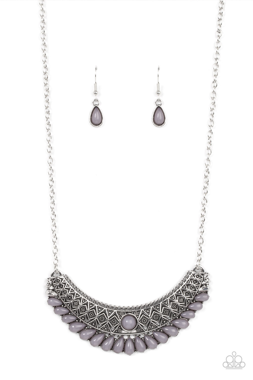 Abundantly Aztec Silver Necklace
