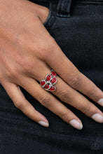 Load image into Gallery viewer, Cats Eye Cadence Red Skinny Band Ring