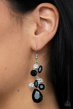 Load image into Gallery viewer, Rhinestone Reveler Black Earrings