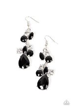 Load image into Gallery viewer, Rhinestone Reveler Black Earrings