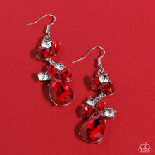 Load image into Gallery viewer, Rhinestone Reveler Red Earrings