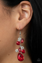 Load image into Gallery viewer, Rhinestone Reveler Red Earrings