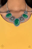 Load image into Gallery viewer, The Medallion-aire Green Necklace