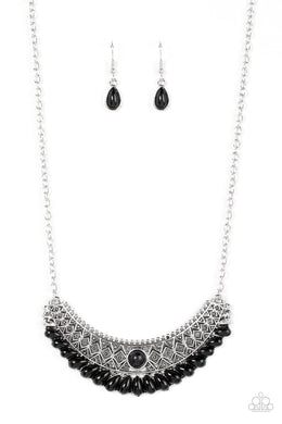 Abundantly Aztec Black Necklace