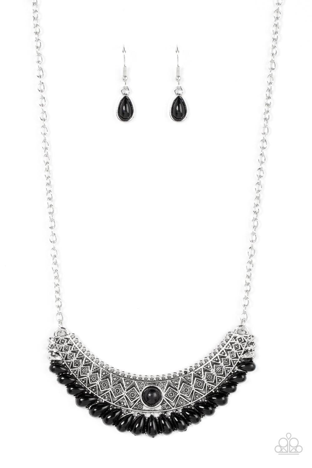 Abundantly Aztec Black Necklace