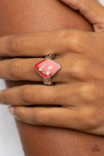 Load image into Gallery viewer, Stellar Shores Red Skinny Band Ring