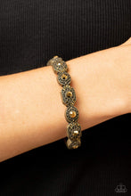 Load image into Gallery viewer, Eye-Opening Opulence Brass Hinged Bracelet