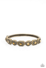 Load image into Gallery viewer, Eye-Opening Opulence Brass Hinged Bracelet