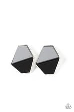 Load image into Gallery viewer, Generically Geometric Black Post Earrings