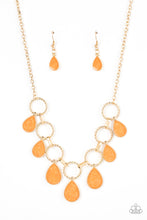 Load image into Gallery viewer, Golden Glimmer Orange Necklace