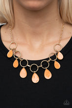 Load image into Gallery viewer, Golden Glimmer Orange Necklace