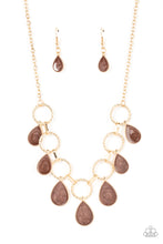 Load image into Gallery viewer, Golden Glimmer Brown Necklace