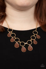 Load image into Gallery viewer, Golden Glimmer Brown Necklace