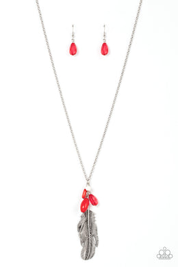 Off the FLOCK Red Necklace