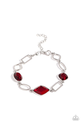 Dazzle for Days Red Bracelet