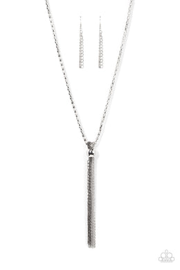 Metallic MESH Up Silver Necklace