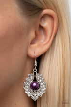 Load image into Gallery viewer, Crowns Required Purple Earrings