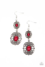 Load image into Gallery viewer, Victorian Villa Red Earrings