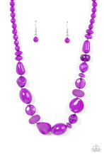 Load image into Gallery viewer, Tropical Tsunami Purple Necklace