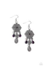 Load image into Gallery viewer, Dreamcatcher Delight Purple Earrings