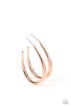 Load image into Gallery viewer, CURVE Your Appetite Copper Hoop Earrings