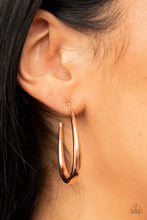 Load image into Gallery viewer, CURVE Your Appetite Copper Hoop Earrings