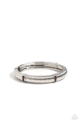 A Dash of Dazzle Red Hinged Bracelet