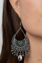 Load image into Gallery viewer, Lunar Allure Green Earrings