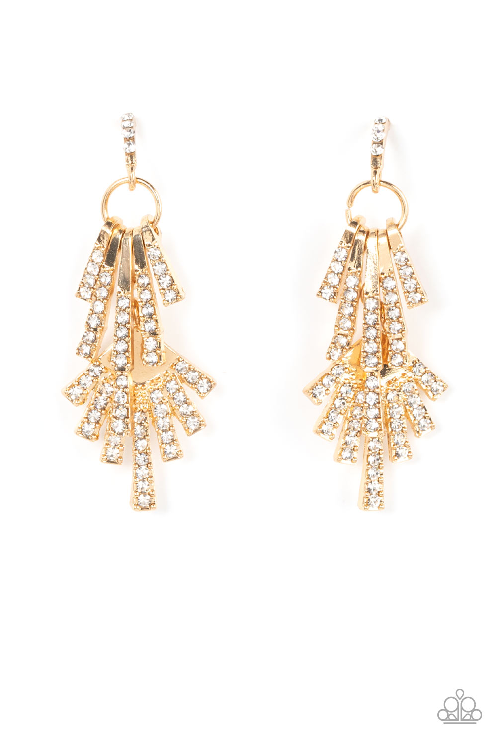 Fan of Glam Gold Earrings