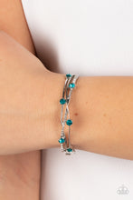 Load image into Gallery viewer, Slammin Sparkle Blue Hinged Bracelet