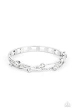 Load image into Gallery viewer, Slammin Sparkle White Hinged Bracelet