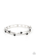 Load image into Gallery viewer, Slammin Sparkle Black Hinged Bracelet